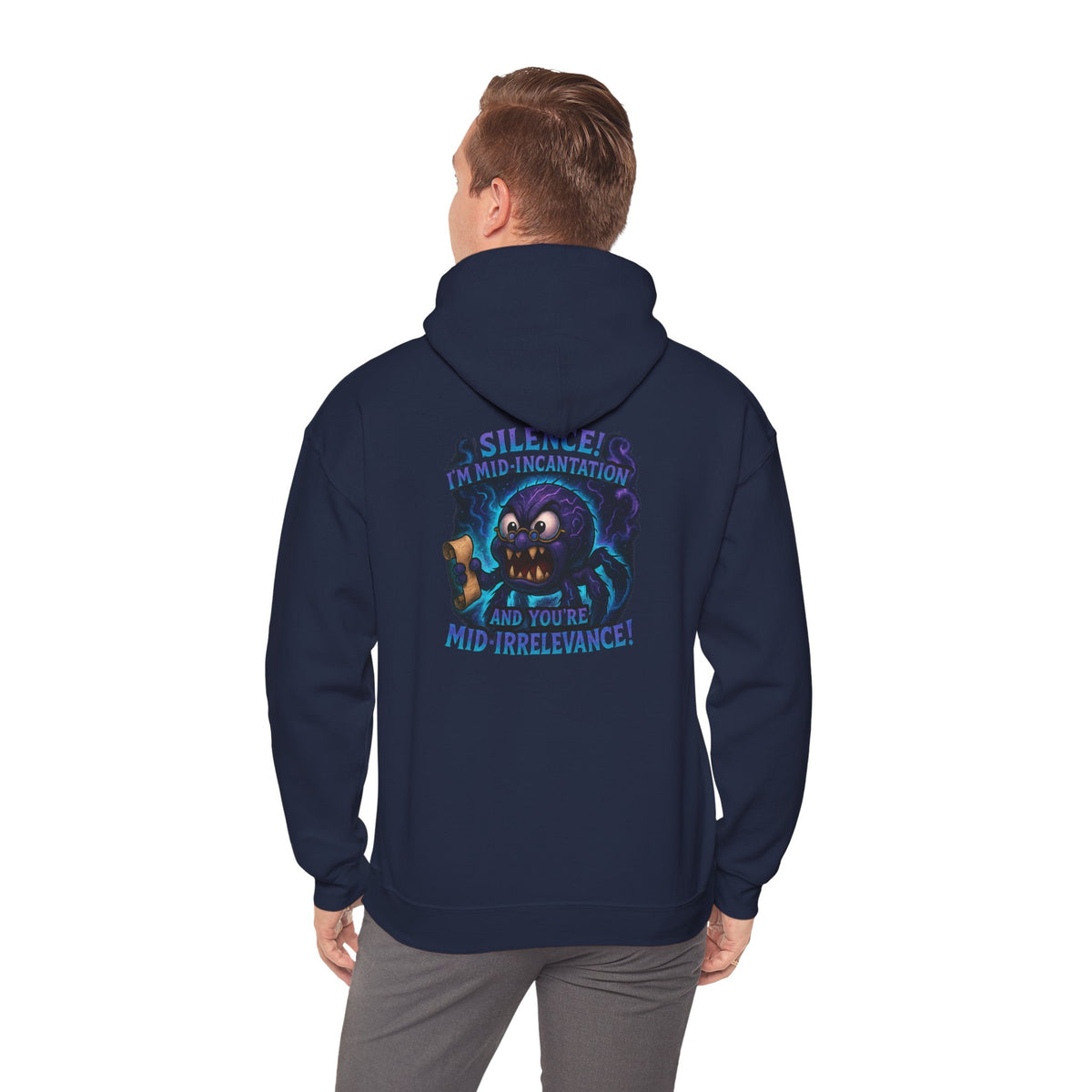 Skull Mage Hoodie — “Silence I’m Mid-Incantation and Mid-Irrelevance!” Graphic Pullover
