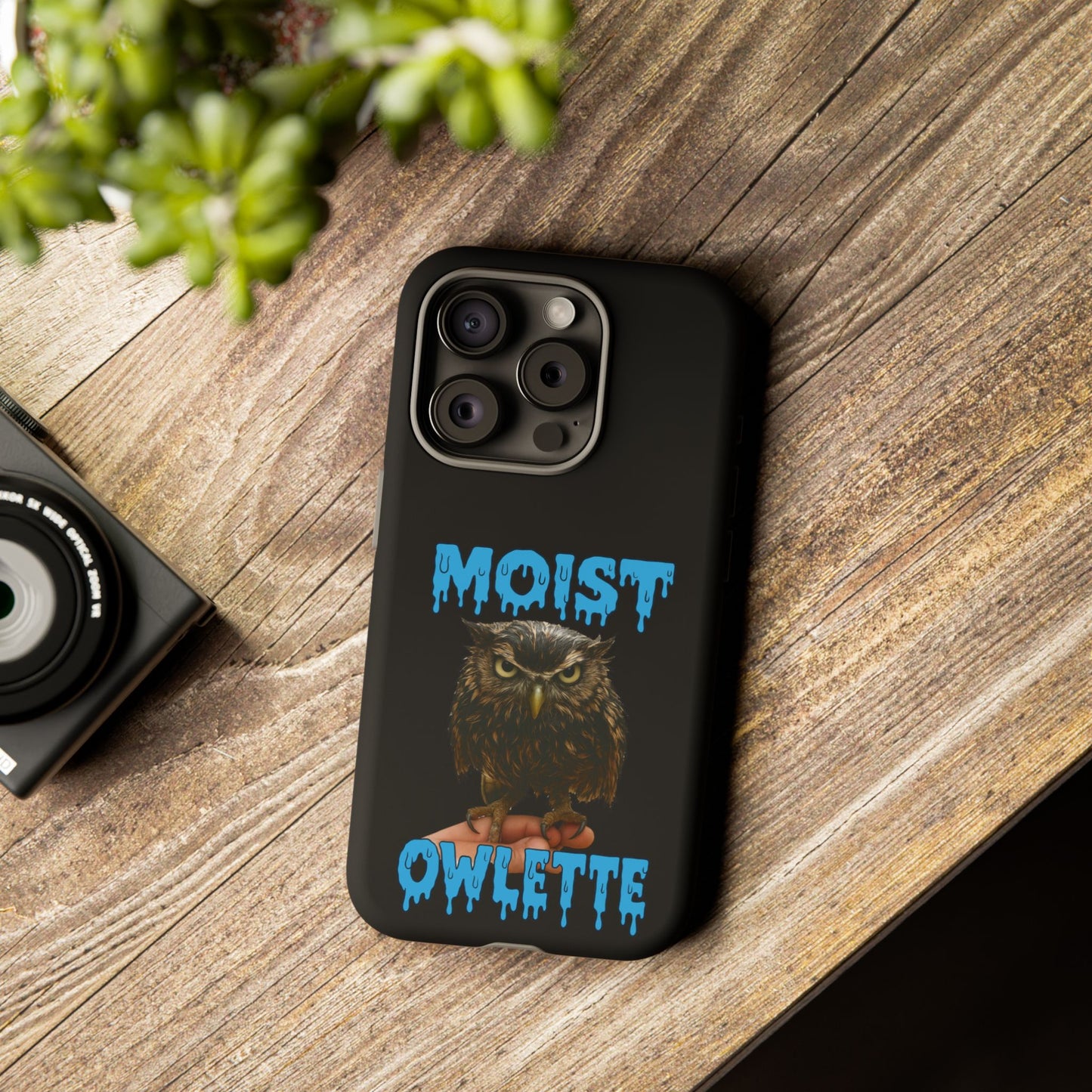 Moist Owlette Phone Case — Funny Owl Graphic Protective Case