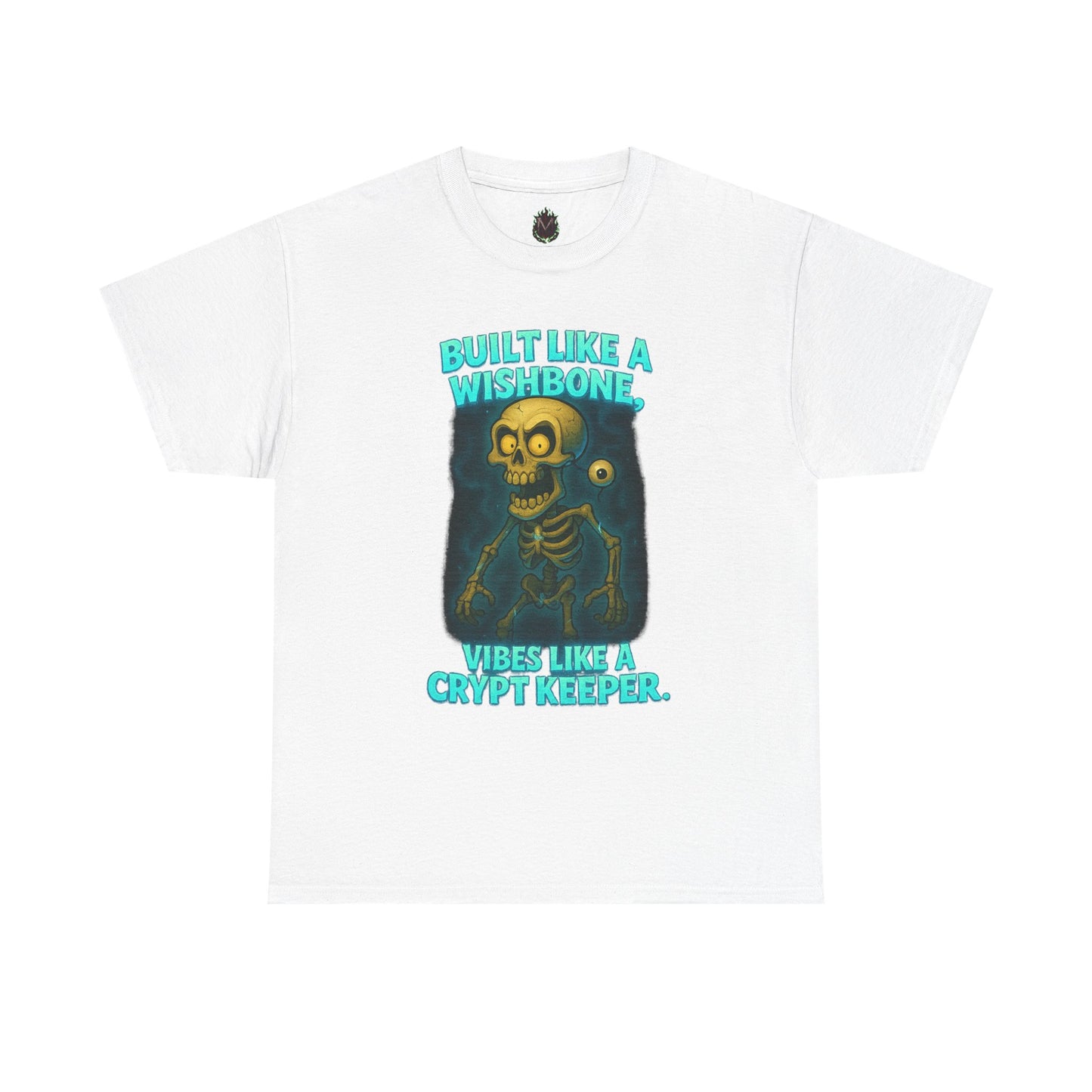 Built Like a Wishbone Skeleton Tee | Creepy Keeper Graphic Shirt