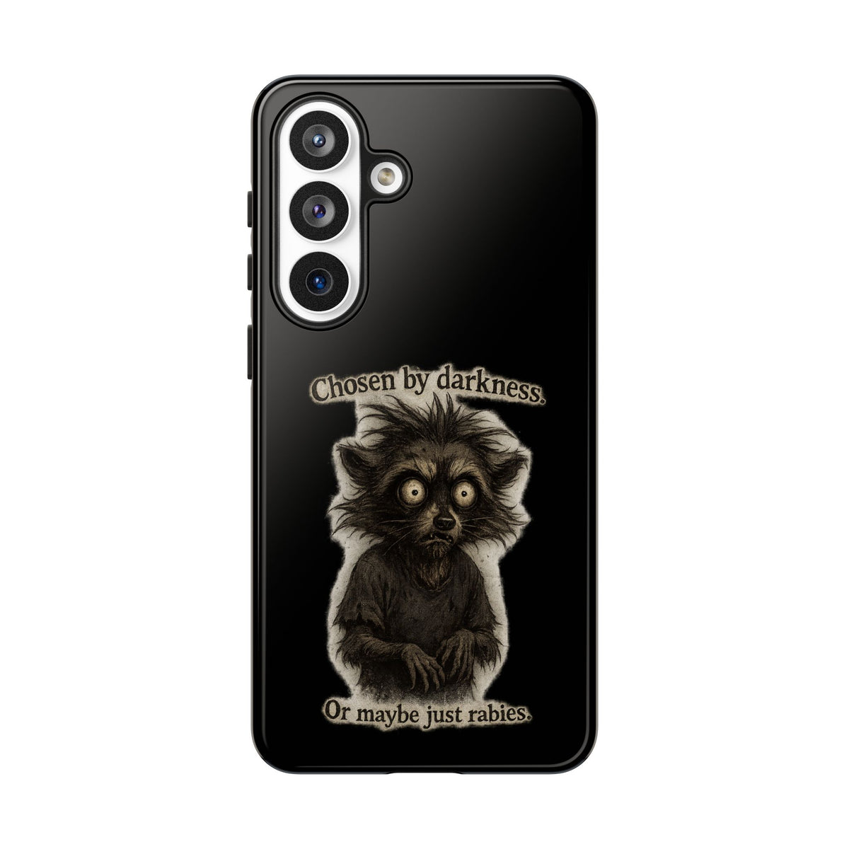 Phone Case - "Chosen by Darkness (Or Maybe Just Rabies)" Cute Creepy Retro Creature Protective Case