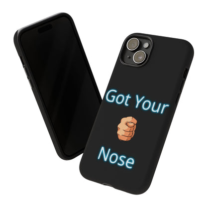 Got Your Nose Phone Case — Funny Neon Fist Design