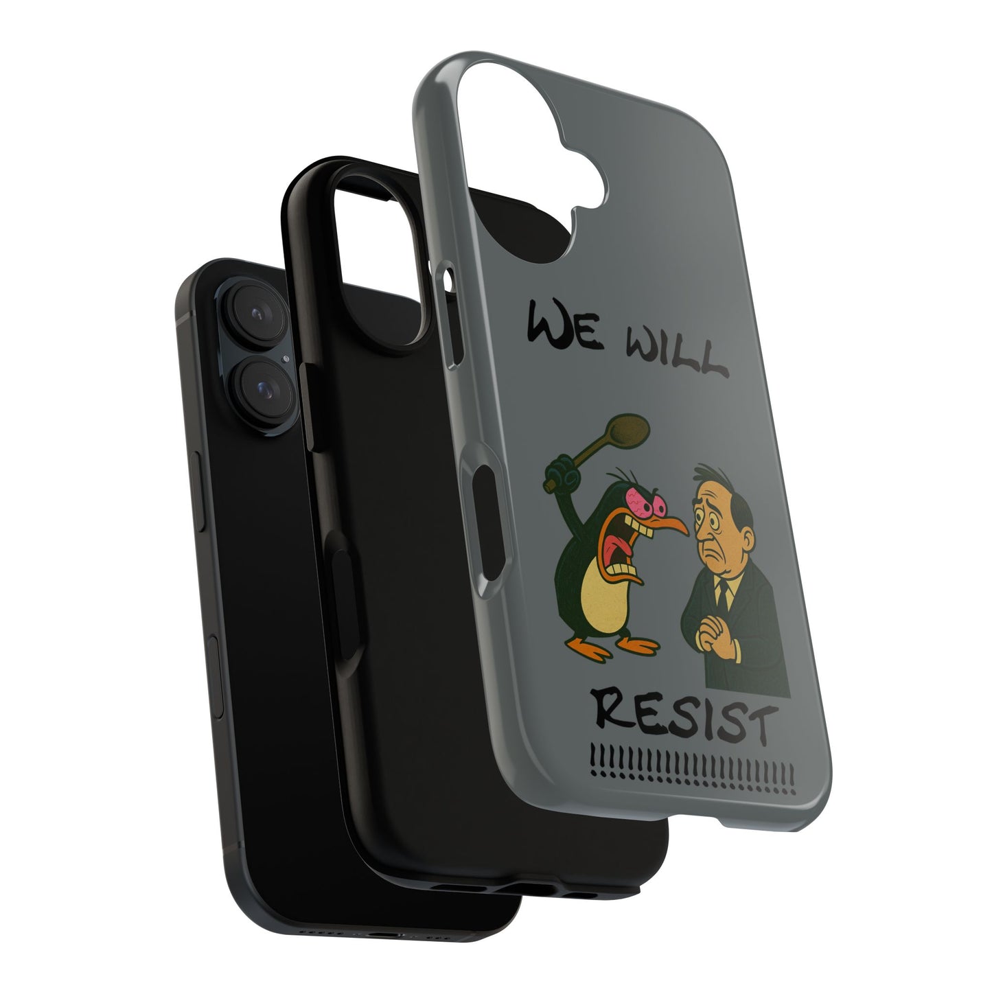 Phone Case - "We Will Resist" Cartoon Protest Design