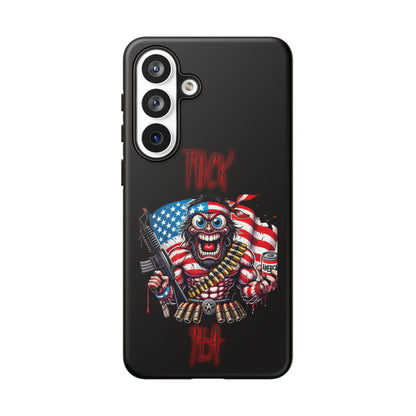 Phone Case — American Flag Skull Soldier Design (Tough Cases)