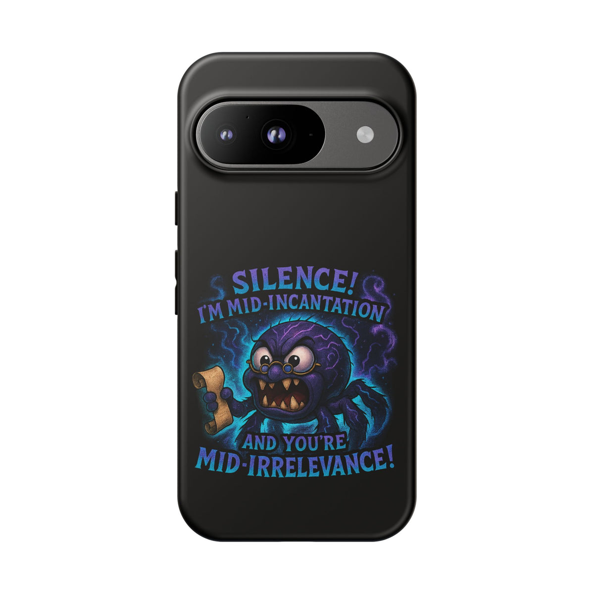 Phone Case — "Silence! I'm Mid-Incantation" Cute Angry Spider Magic Design