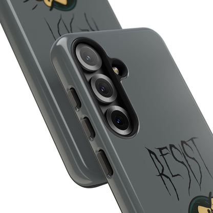 Resist Angry Penguin Phone Case — Protective iPhone Case with Bold Cartoon Design