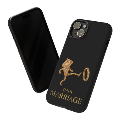 Phone Case - ‘This is Marriage’ Gold Ring Cartoon Design