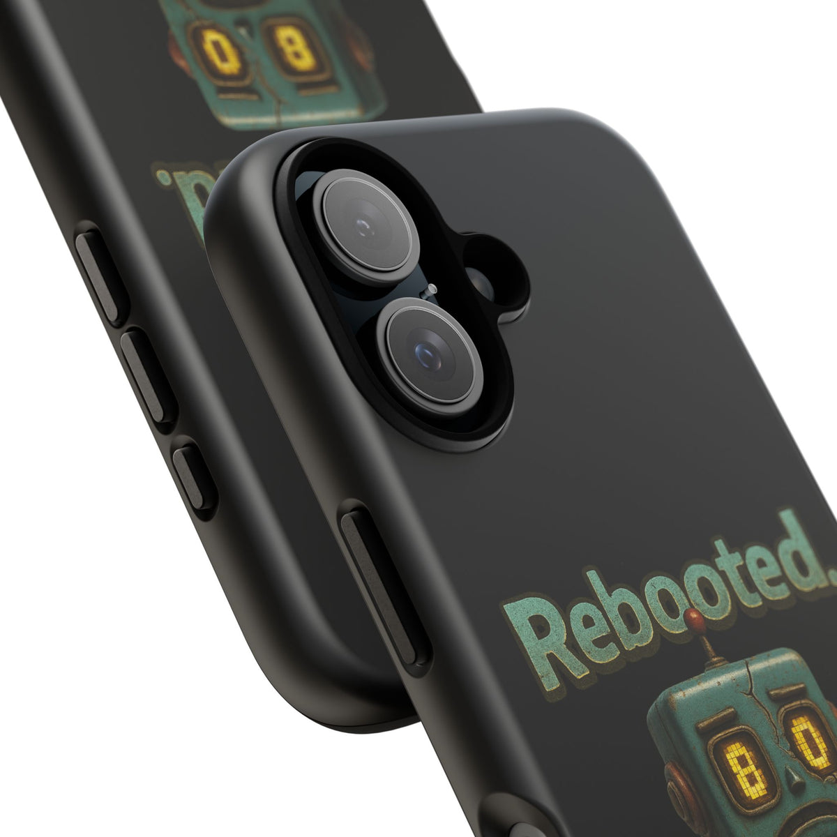 Phone Case — 'Rebooted. Still Awkward.' Retro Robot Protective Cover