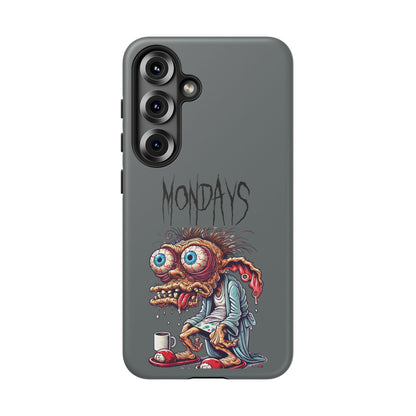 Mondays Zombie Character Phone Case – Funny Groggy Coffee Phone Cover