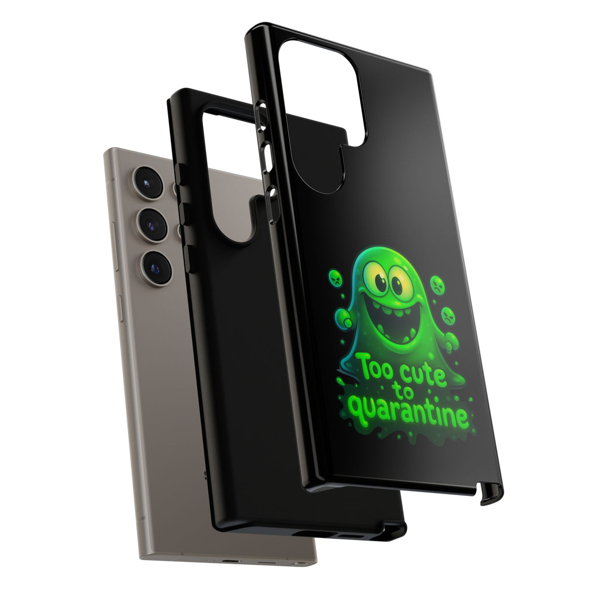 Phone Case — 'Too Cute to Quarantine' Green Monster Protective Cover