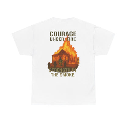 Strength in the Smoke – Courage Firefighter Tee