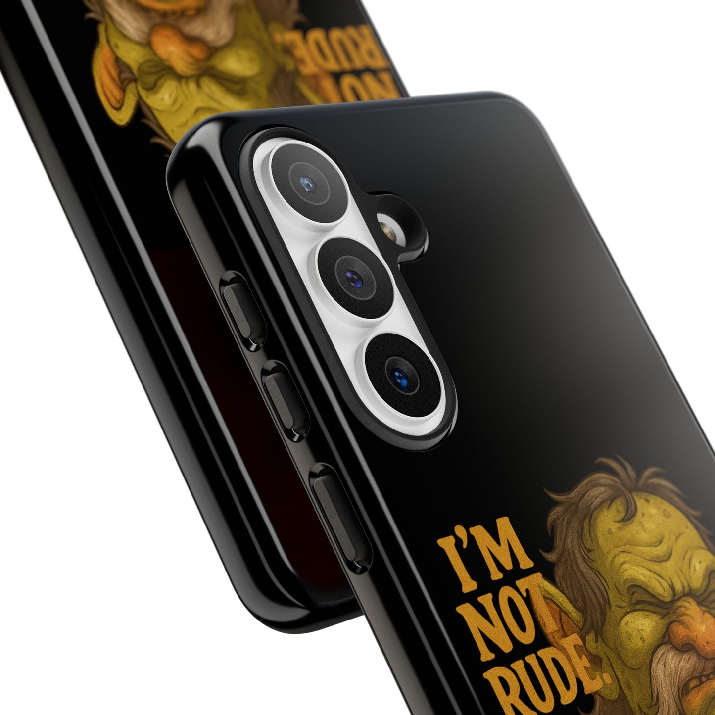 Phone Case — "I'm Not Rude, You're Just Exhausting" Grumpy Goblin Protective Cover