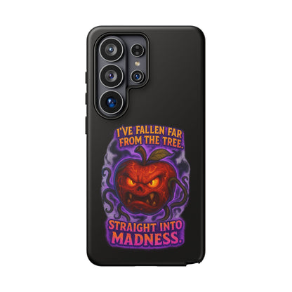 Phone Case — 'I've Fallen Far From the Tree, Straight Into Madness' Pumpkin Horror Design