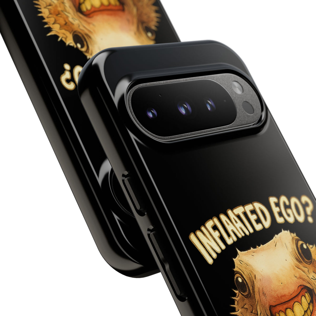Phone Case — "Inflated Ego? Nah, It's Just Anxiety" Funny Pufferfish Design
