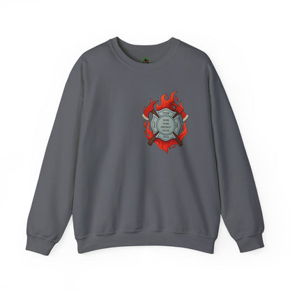 In the Heat of Danger We Hold the Line Crewneck Sweatshirt