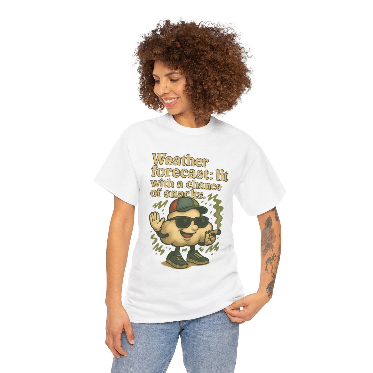 Weather Forecast: Lit With a Chance of Snacks – Chill Cloud T-Shirt