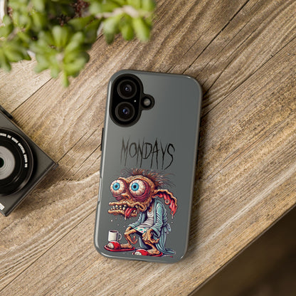 Mondays Zombie Character Phone Case – Funny Groggy Coffee Phone Cover