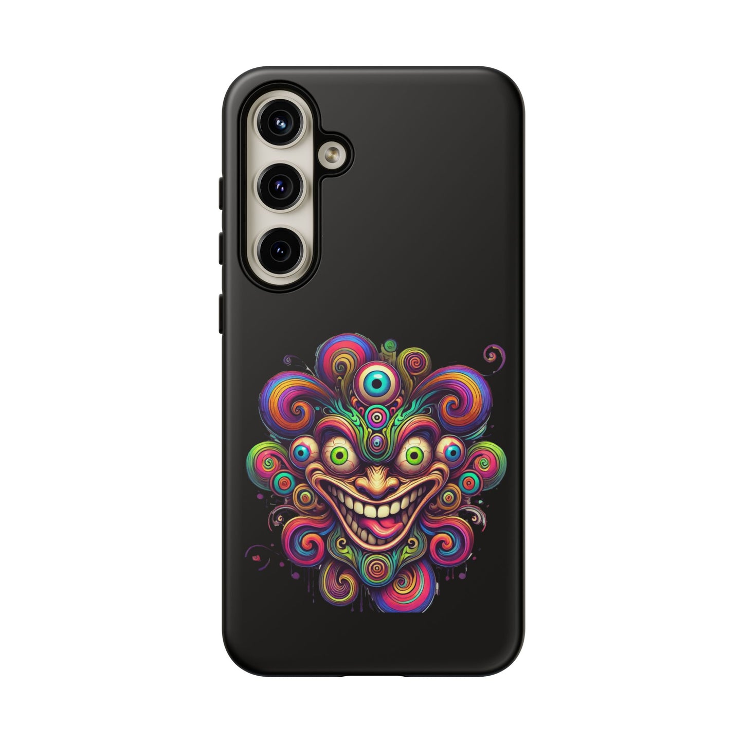 Psychedelic Jester Phone Case — Colorful Creepy Clown Tough Case
