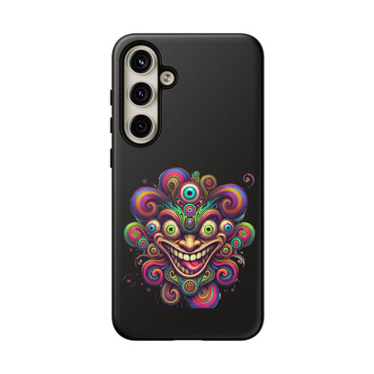 Psychedelic Jester Phone Case — Colorful Creepy Clown Tough Case