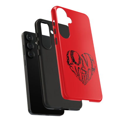 Red 'Love Justice' Heart Phone Case — Protective iPhone Cover, Valentine’s Gift