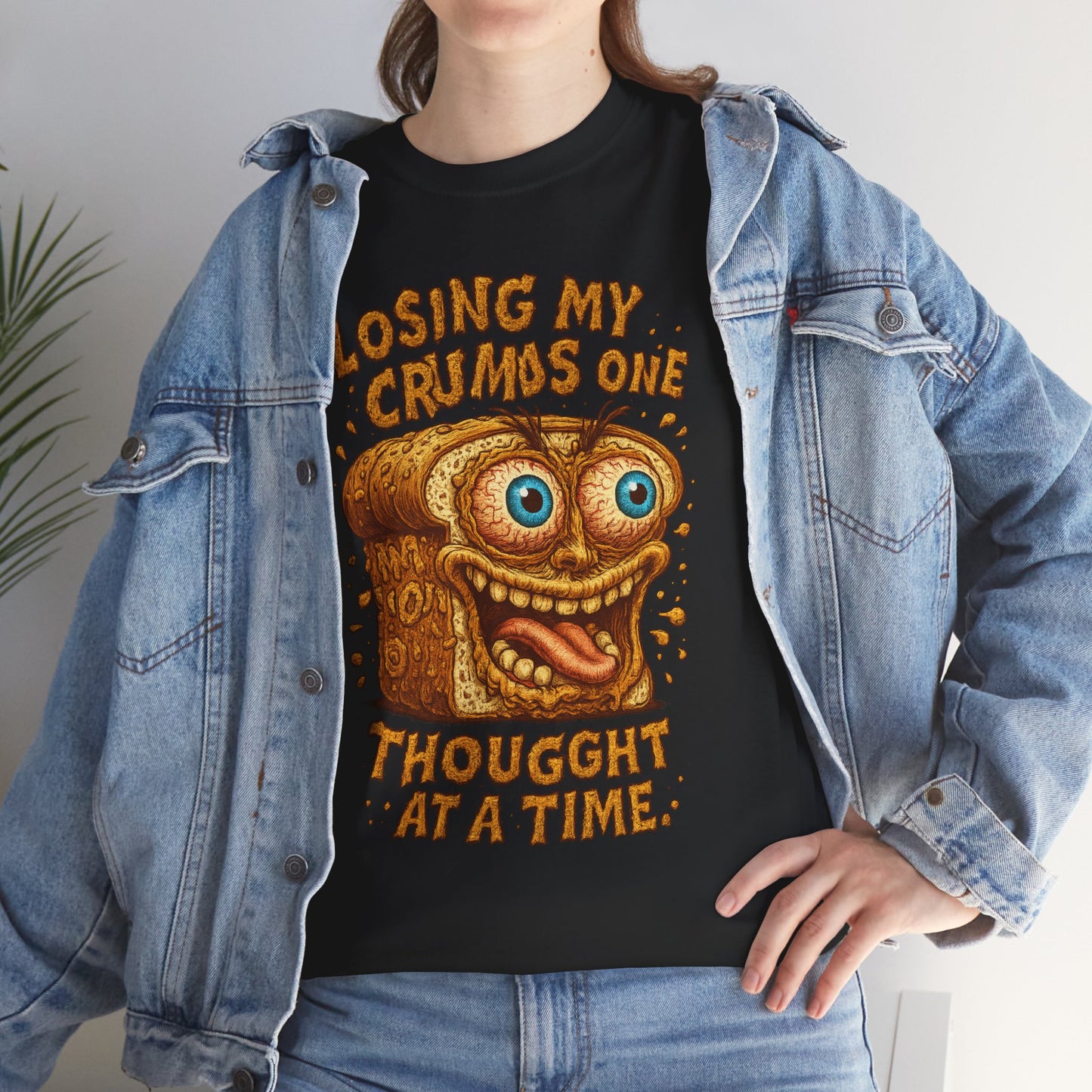 Losing My Crumbs – Funny Crazy Bread Mental Breakdown T-Shirt