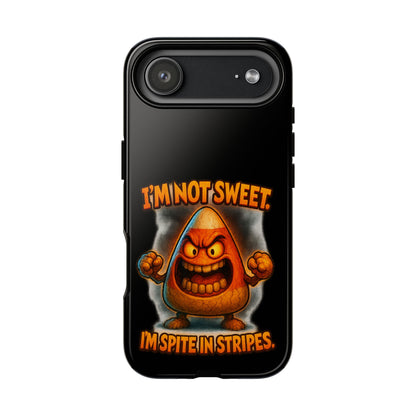 Phone Case — "I'm Not Sweet, I'm Spite in Stripes" Candy Monster Design
