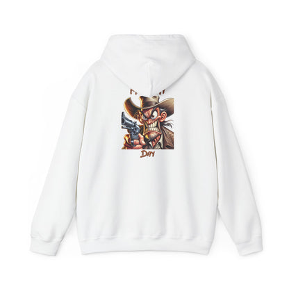 Make My Day Hoodie – Cartoon Gunslinger Attitude