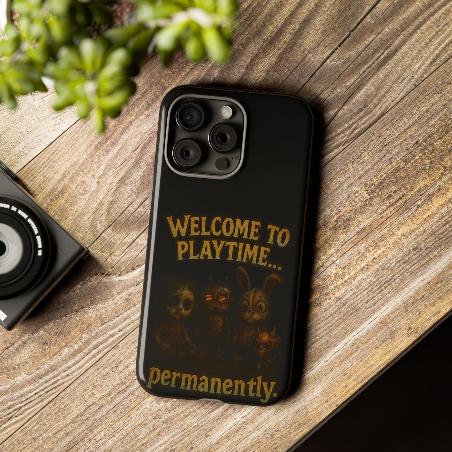 Phone Case — "Welcome to Playtime... Permanently." Horror Game Character Protective Case