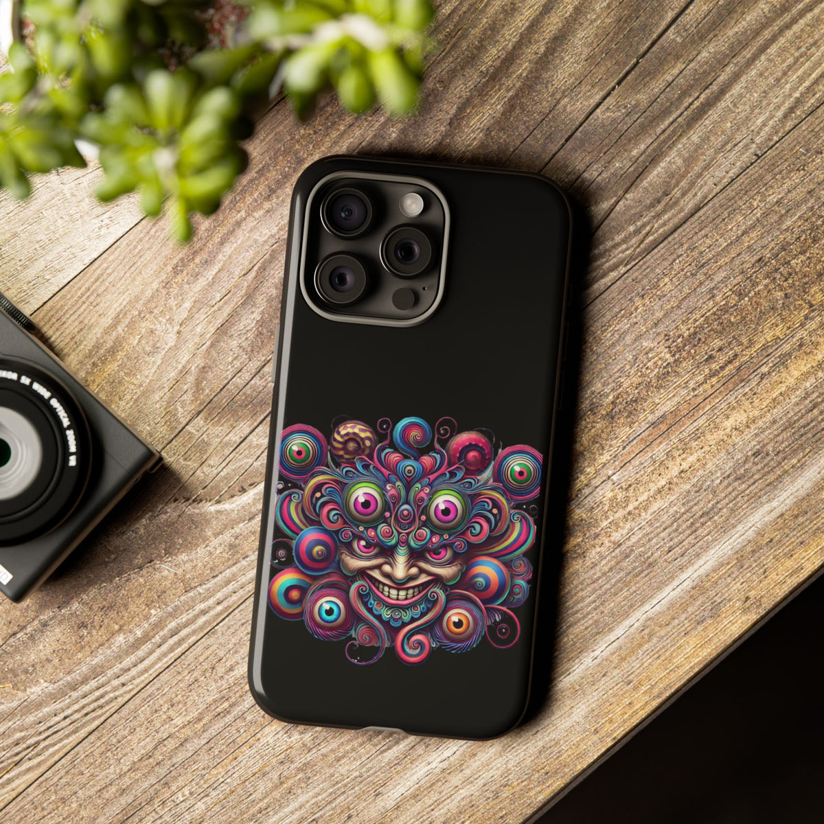 Psychedelic Smiling Eye Cluster Phone Case
