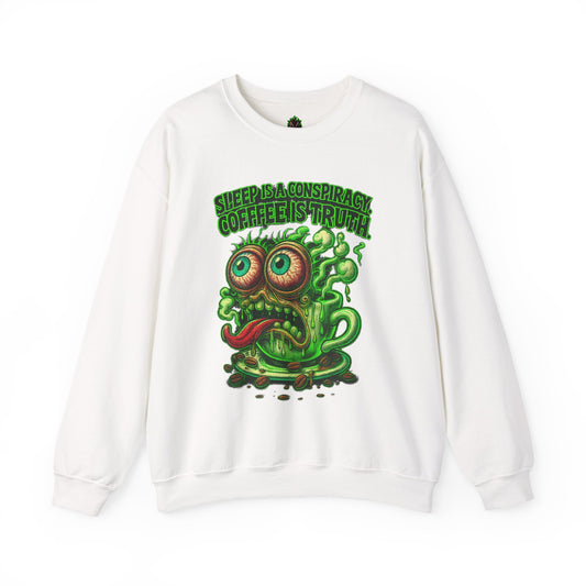 Sleep Is a Conspiracy Coffee Creature Crewneck