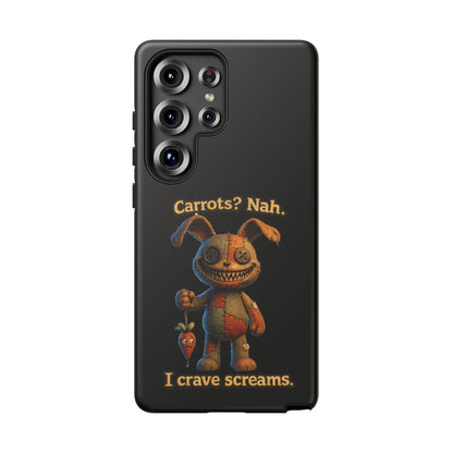 Phone Case — Creepy Bunny "Carrots? Nah. I crave screams." Horror iPhone Case