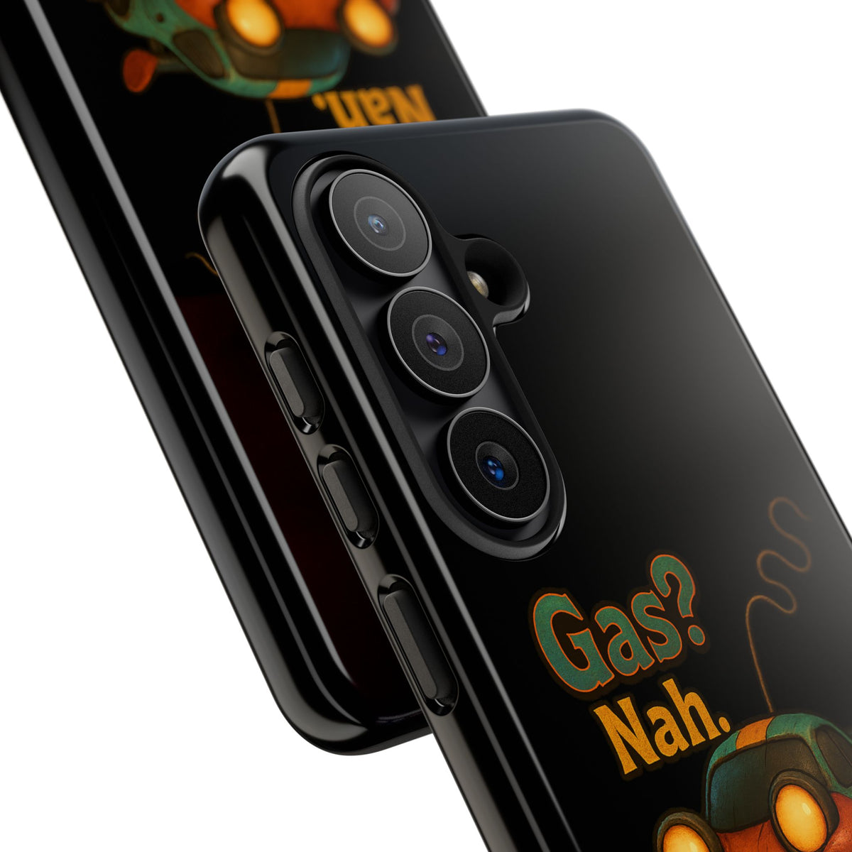 Phone Case — "Gas? Nah. I Run on Bad Far Decisions" Funny Cartoon Car Protective Cover