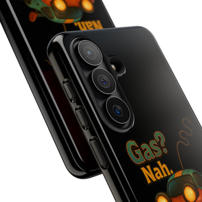Phone Case — "Gas? Nah. I Run on Bad Far Decisions" Funny Cartoon Car Protective Cover