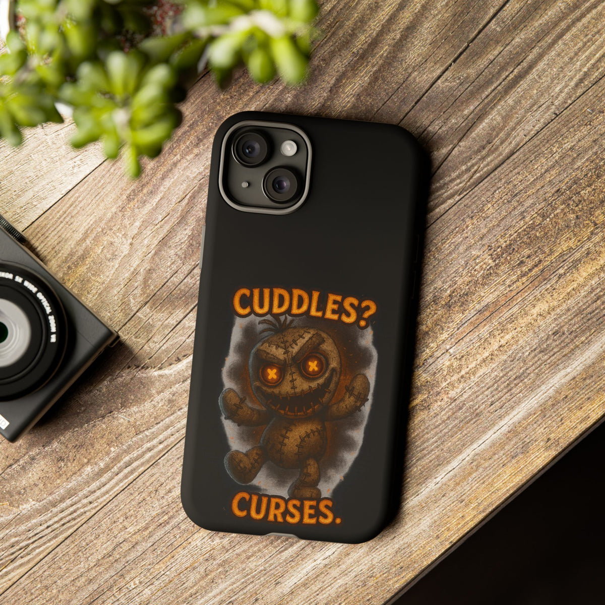 Phone Case — 'Cuddles? Curses.' Voodoo Doll Gothic Protective Case
