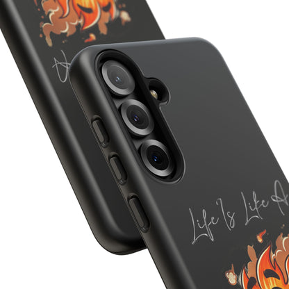 Cute Flaming Dumpster Phone Case — "Life Is Lit" Funny Burnout Phone Cover