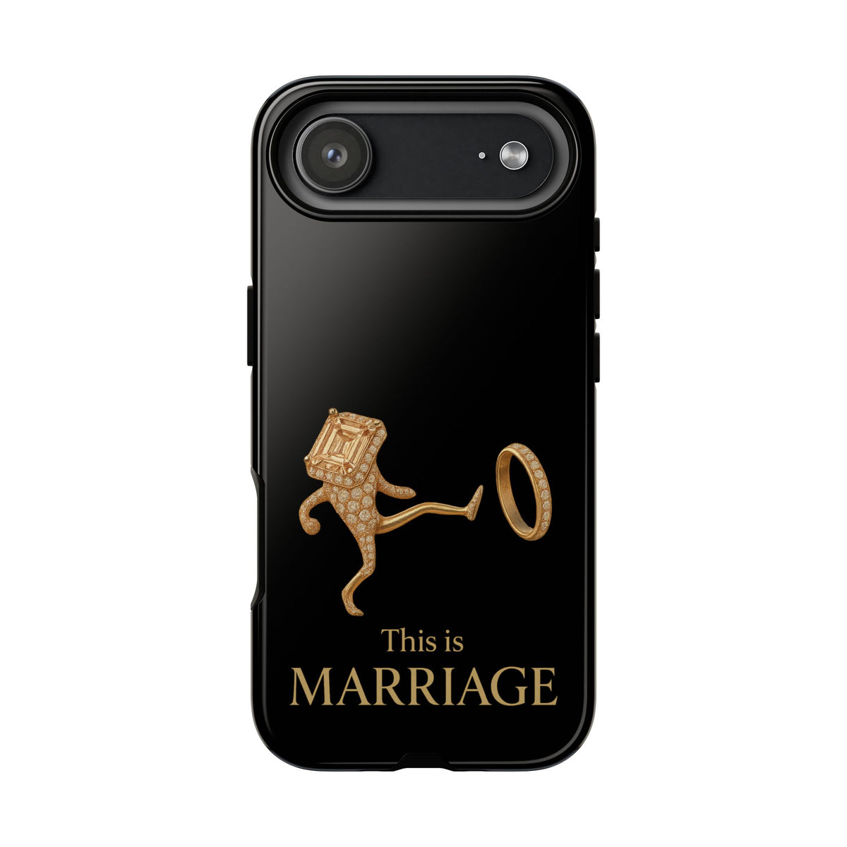 Phone Case - ‘This is Marriage’ Gold Ring Cartoon Design