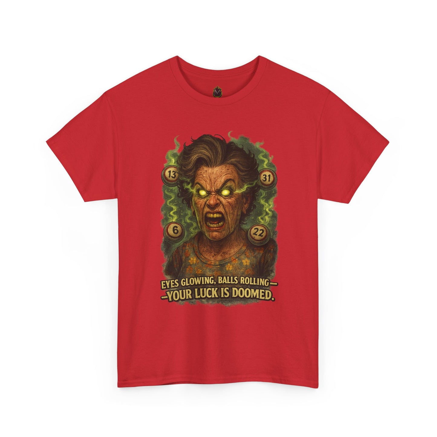 Your Luck Is Doomed T-Shirt | Horror Dice Seer, RPG Tabletop Tee