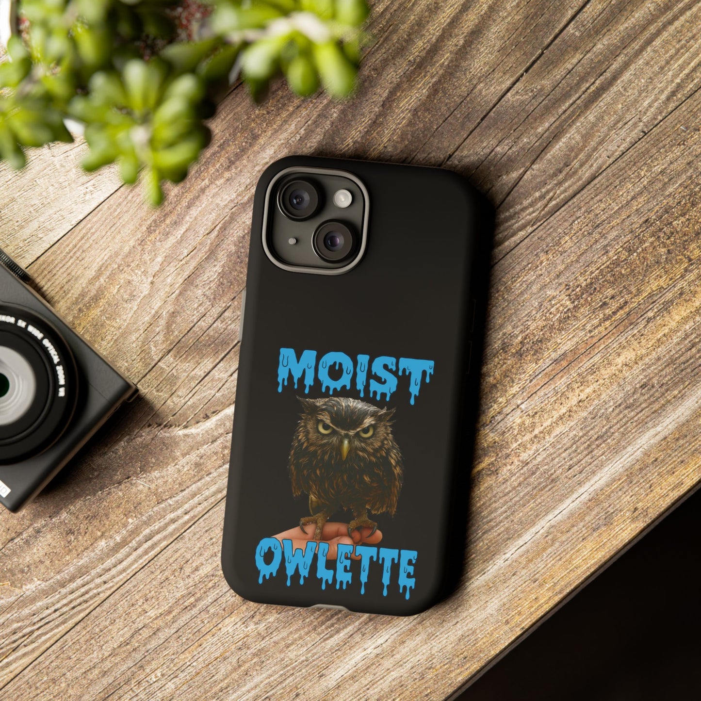 Moist Owlette Phone Case — Funny Owl Graphic Protective Case