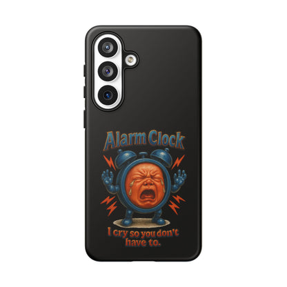 Phone Case — "Alarm Clock: I Cry So You Don't Have To" Funny Retro Baby Alarm Design