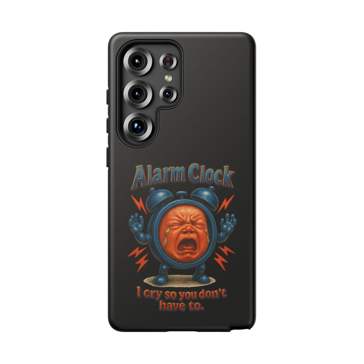 Phone Case — "Alarm Clock: I Cry So You Don't Have To" Funny Retro Baby Alarm Design