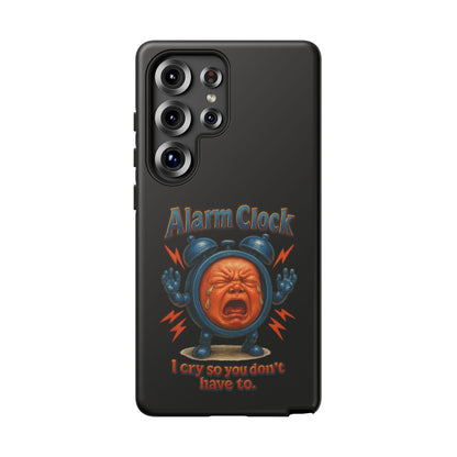 Phone Case — "Alarm Clock: I Cry So You Don't Have To" Funny Retro Baby Alarm Design
